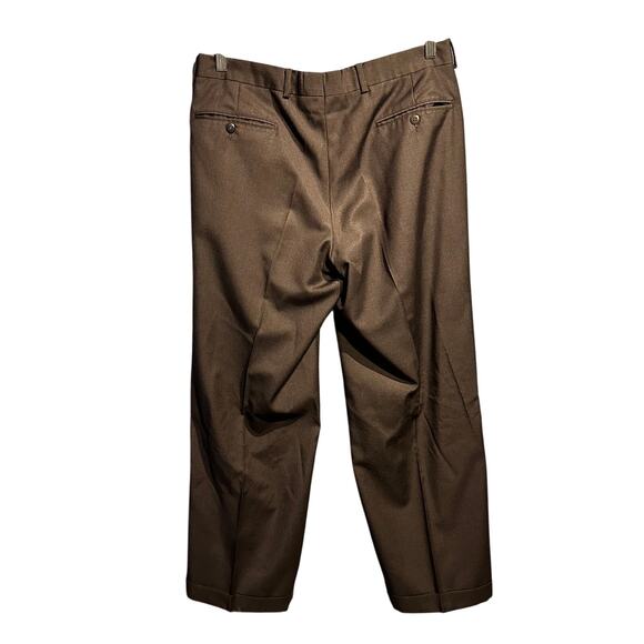 Boss Hugo Boss Dress Pants 35x28 Black Cuff Hem 100% Wool Vintage Luxury - Picture 2 of 11